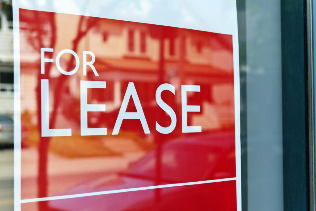 for lease sign in window.