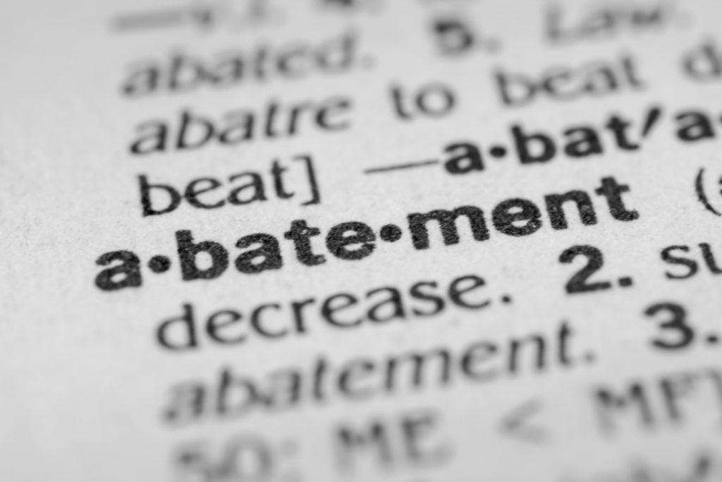 dictionary definition of abatement